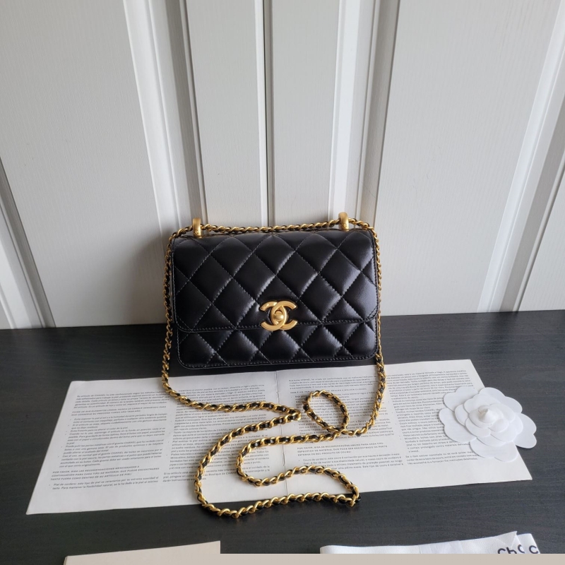 Ch*el top handle bags